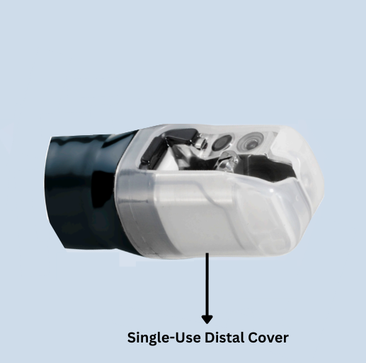 <p>Duodenoscope With Disposable Distal Cover