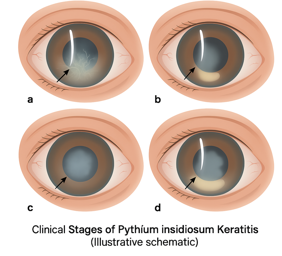 <p>Clinical Features of <em>Pythium</em> Keratitis