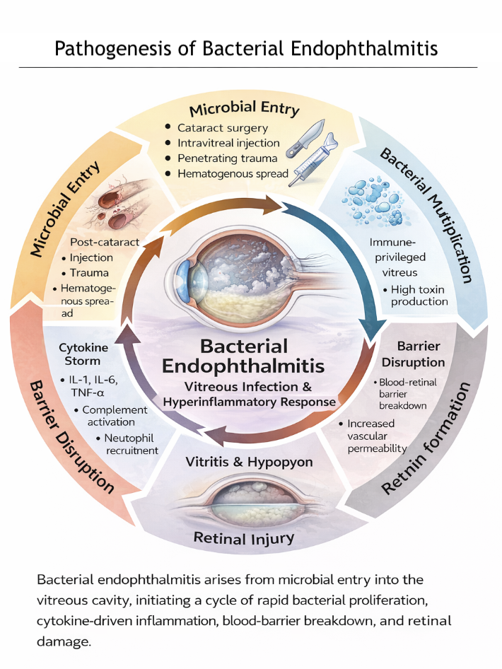 <p>Pathogenesis of Bacterial Endophthalmitis