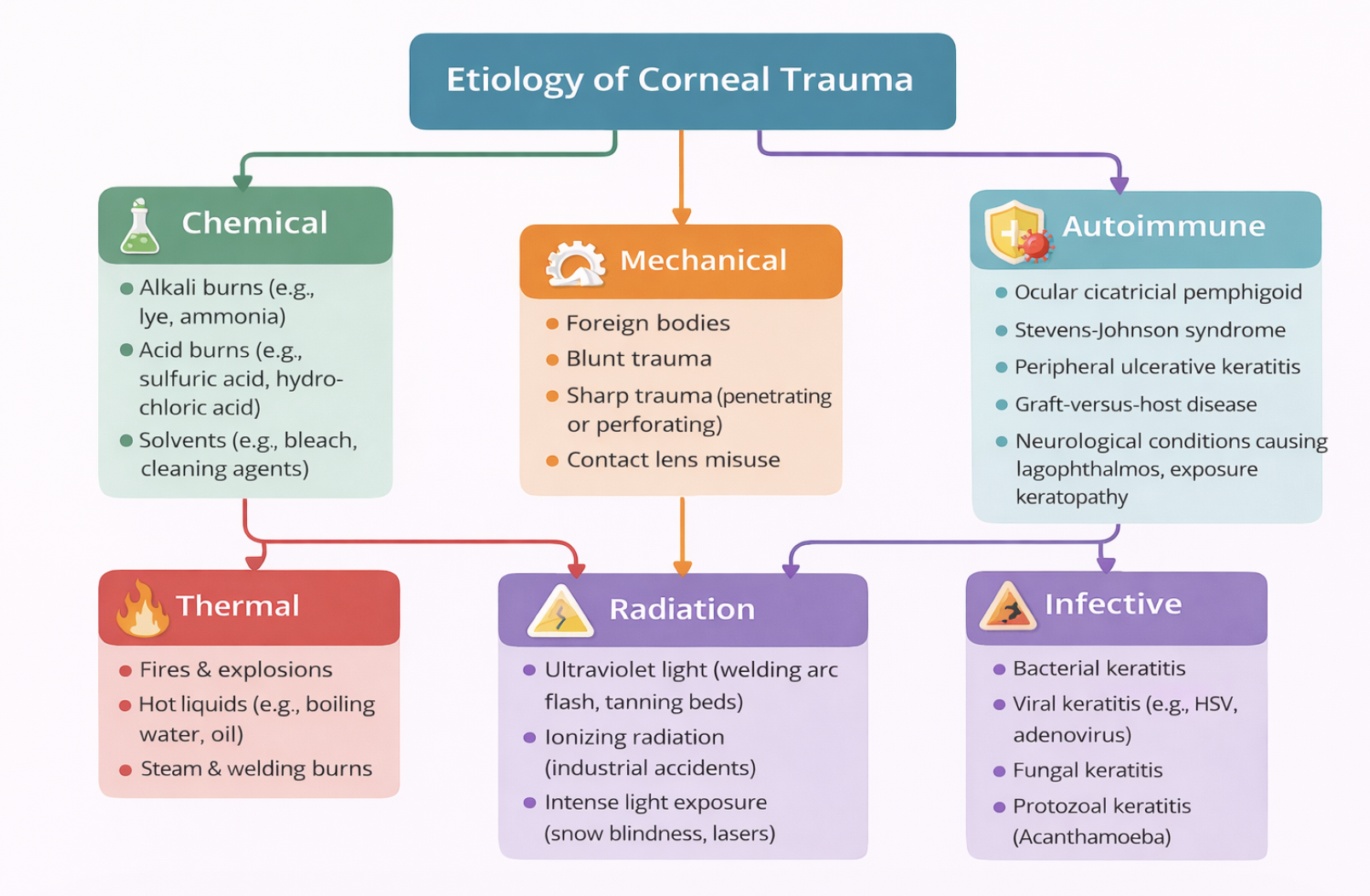 <p>Etiology of Corneal Trauma