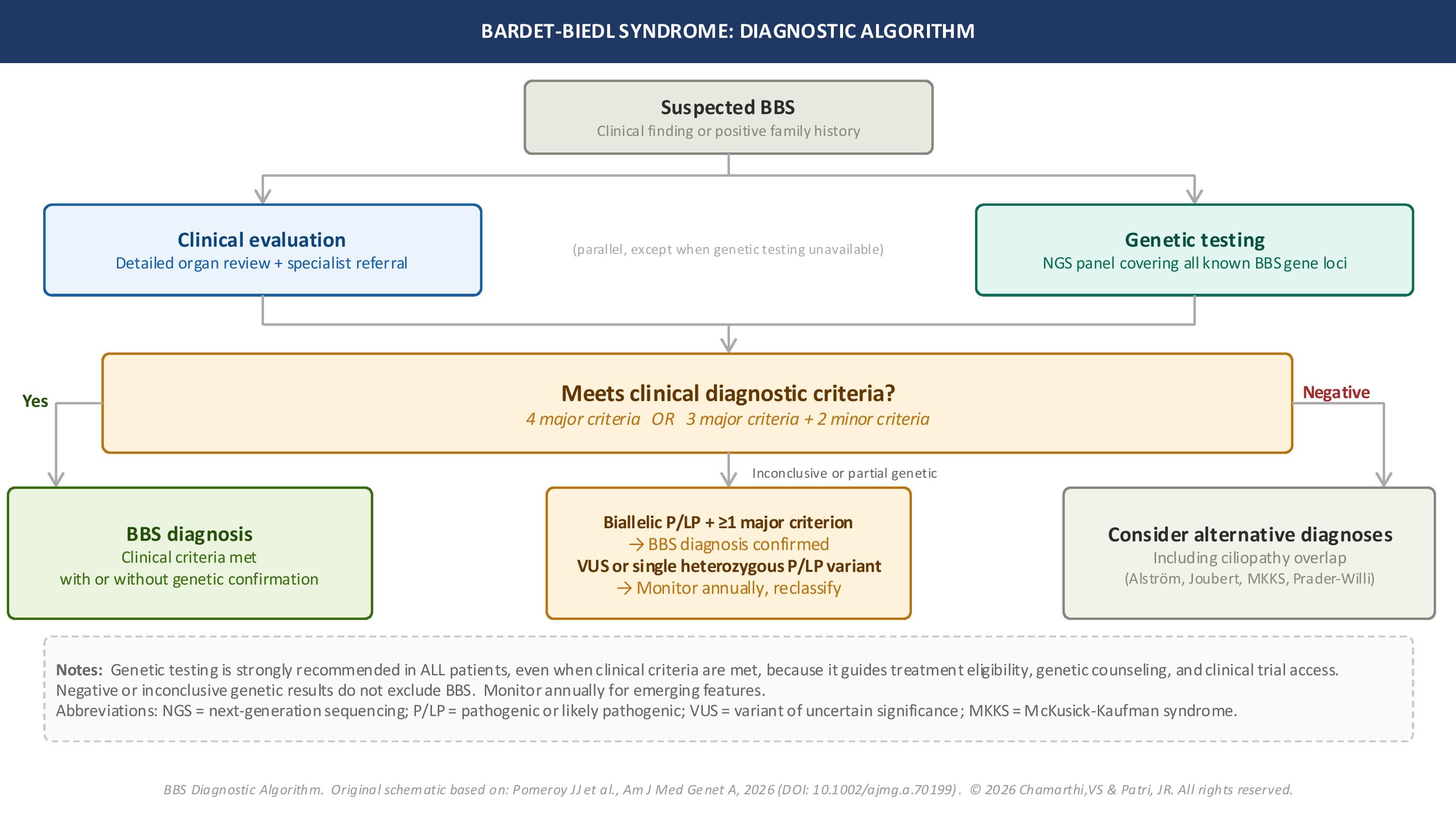 <p>Diagnostic Algorithm for Bardet-Biedl Syndrome