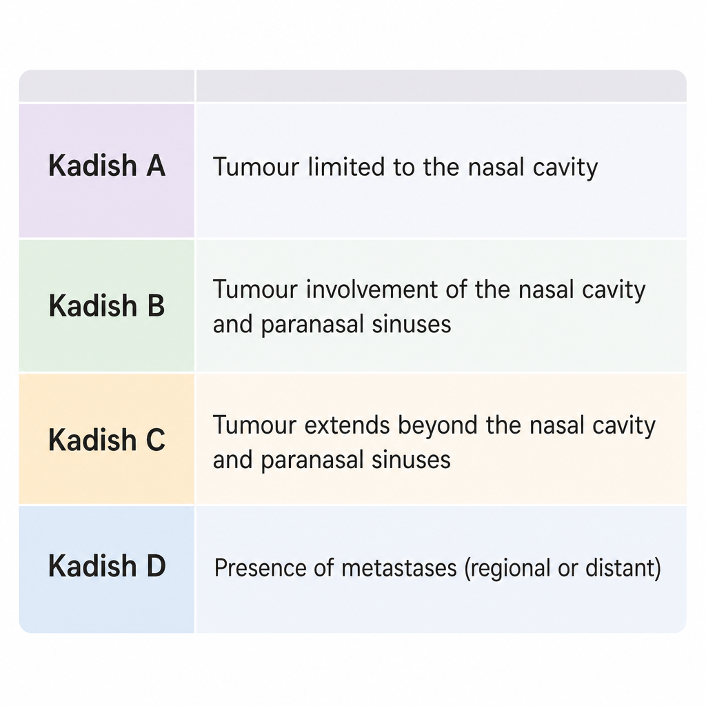 <p>Kadish Staging for Esthesioneuroblastoma.</p>